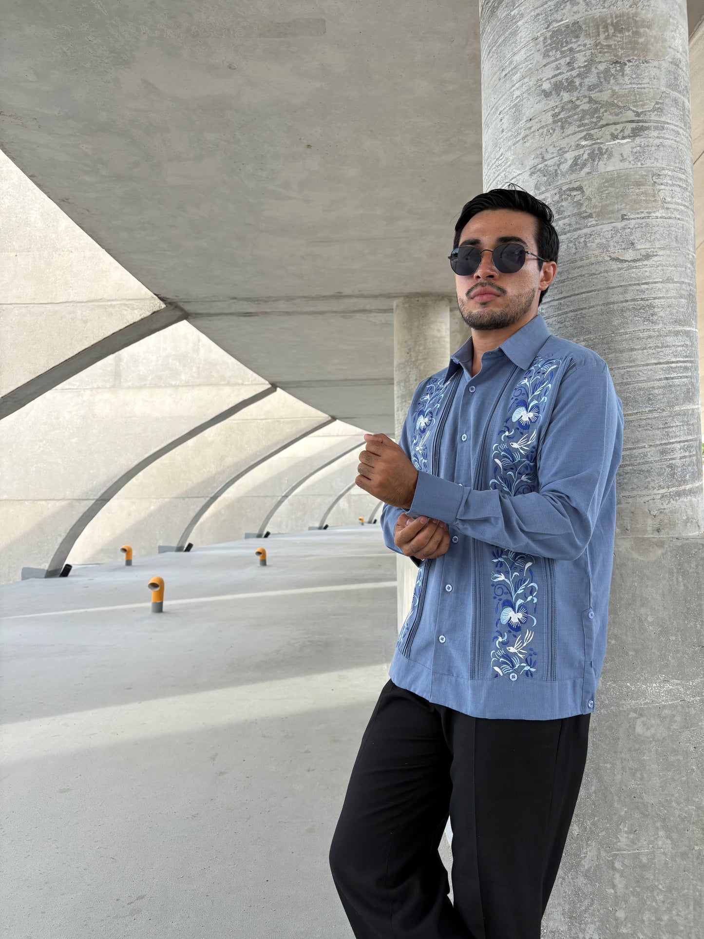 Guayabera Manga Larga modelo 027 colibrí