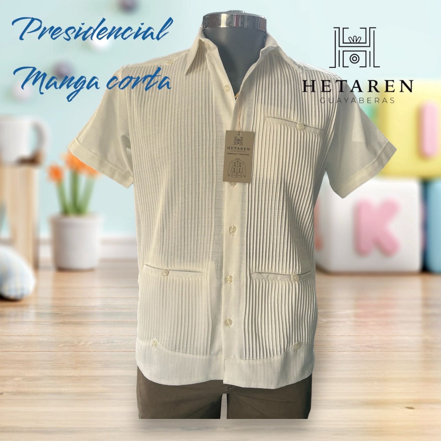 Guayabera Manga Corta MOD.126C Presidencial Con 3 Vivos