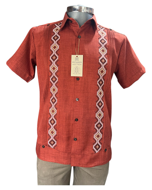 Guayabera Manga Corta MOD.134 Color Shedron Bordado Diamantes