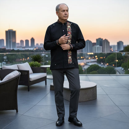 Guayabera Manga Larga MOD.053 Modelo Colibrí