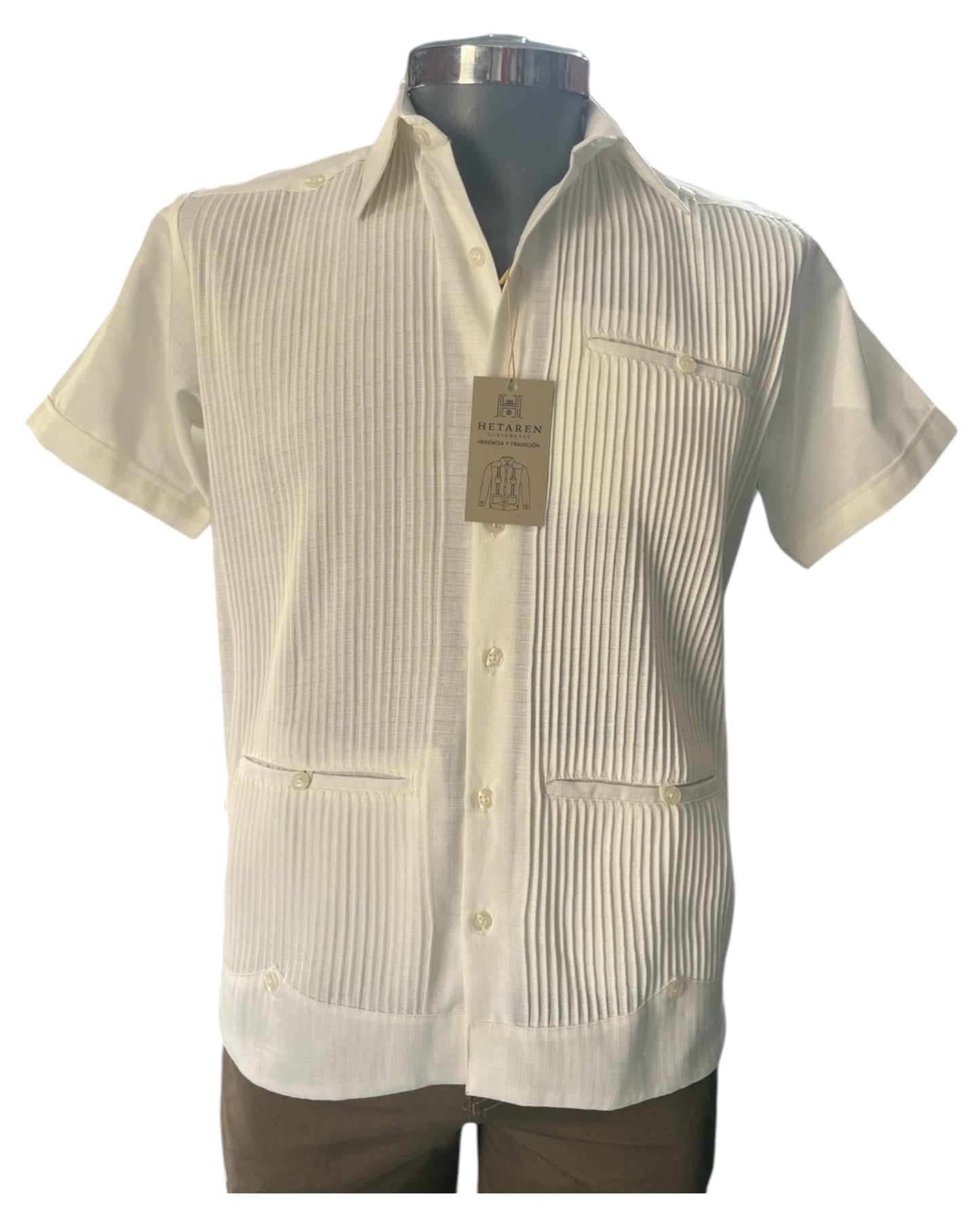 Guayabera Manga Corta MOD.126C Presidencial Con 3 Vivos