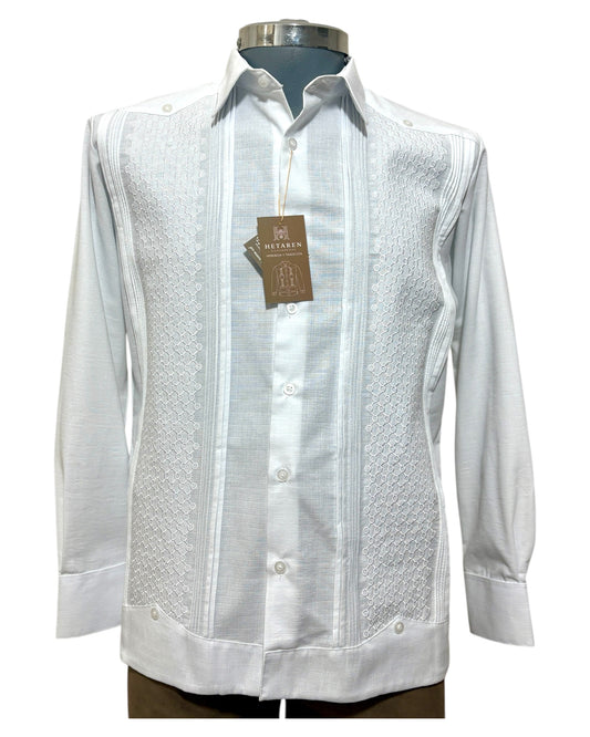 Guayabera Manga Larga MOD.158 Bordado Panal
