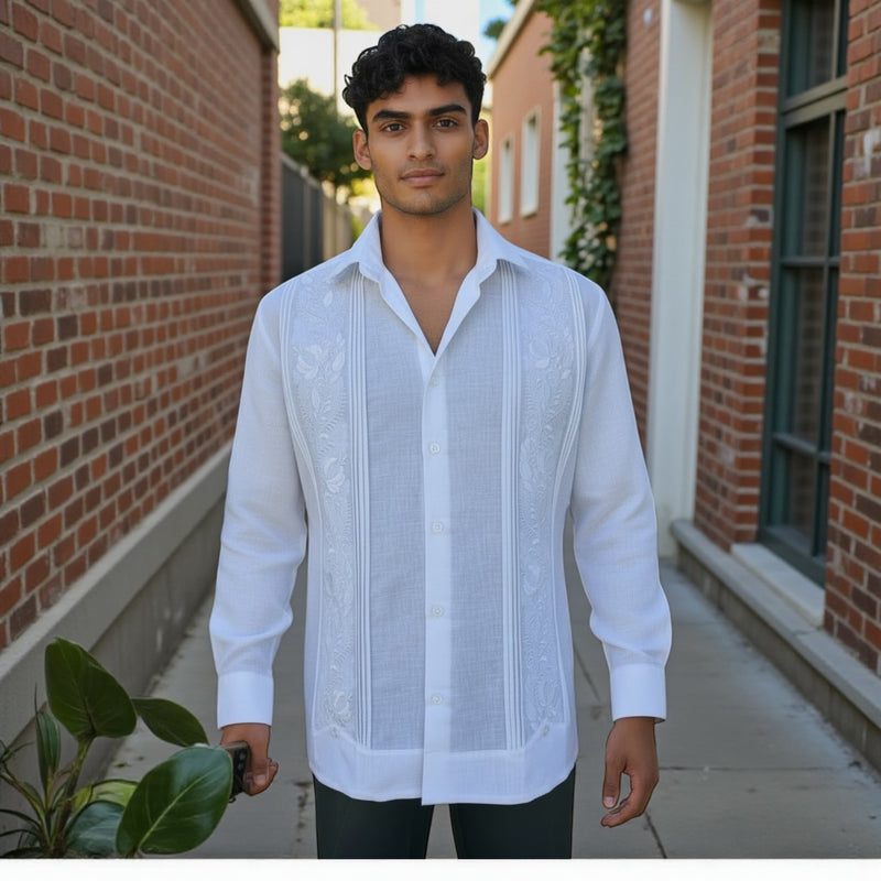 Guayabera Manga Larga MOD.088 Ilusión | Guayabera artesanal | HETAREN GUAYABERAS