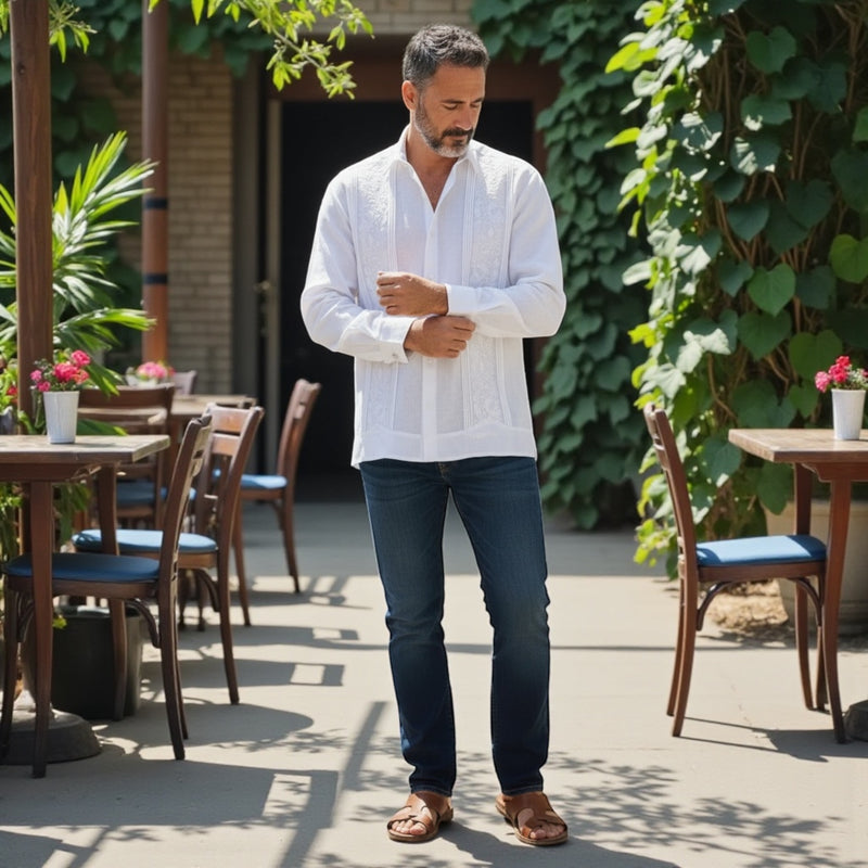 Guayabera Manga Larga MOD.088 Ilusión | Guayabera artesanal | HETAREN GUAYABERAS