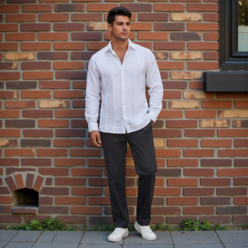Guayabera Manga Larga MOD.088 Ilusión | Guayabera artesanal | HETAREN GUAYABERAS
